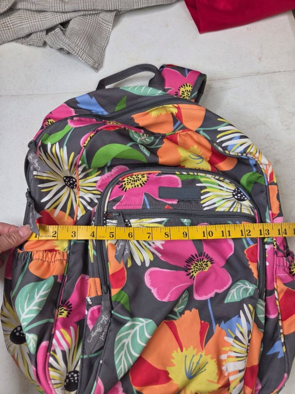 Vera Bradley Lighten up Campus Floral Backpack JAZZY BLOOMS water resistant - Picture 6 of 8